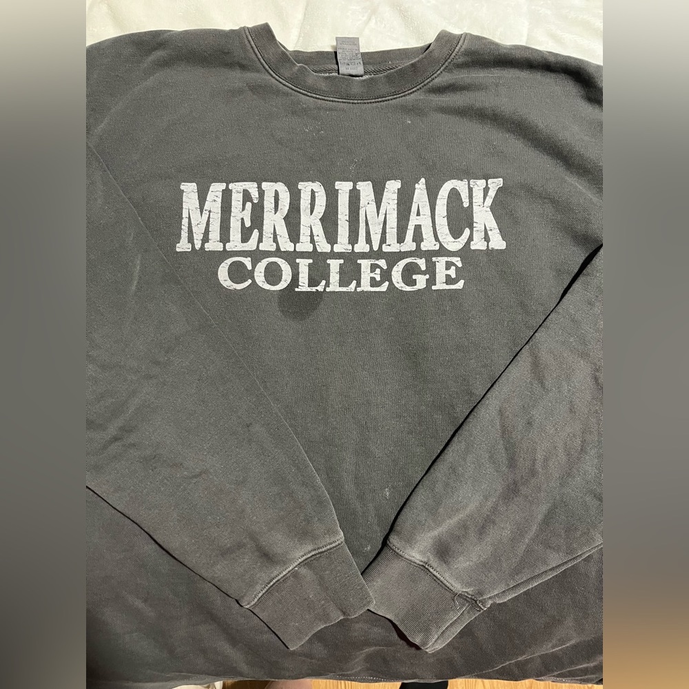 Grey Merrimack College Crewneck